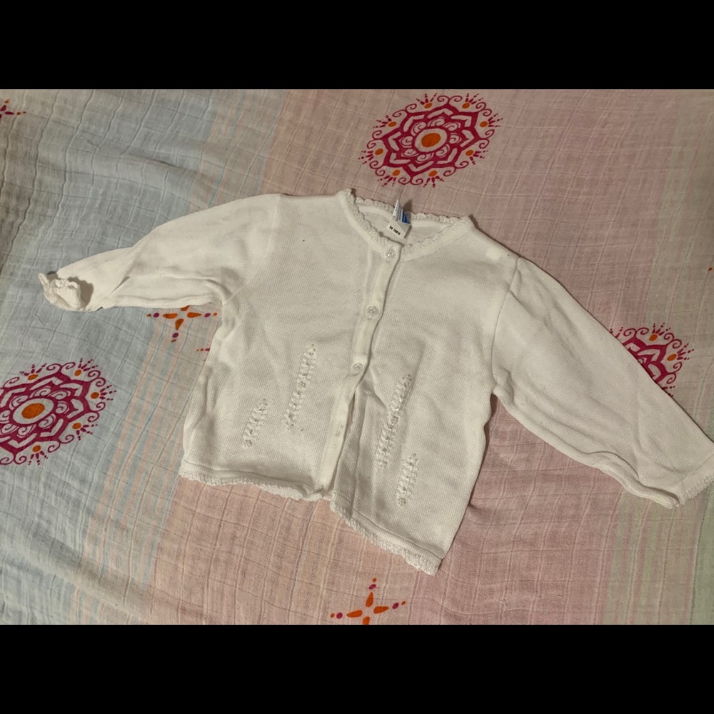 White cardigan 24 months